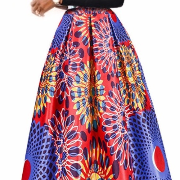 2PC: Cold Shoulder Top And Maxi Skirt with 2 side- - Picture 2 of 8